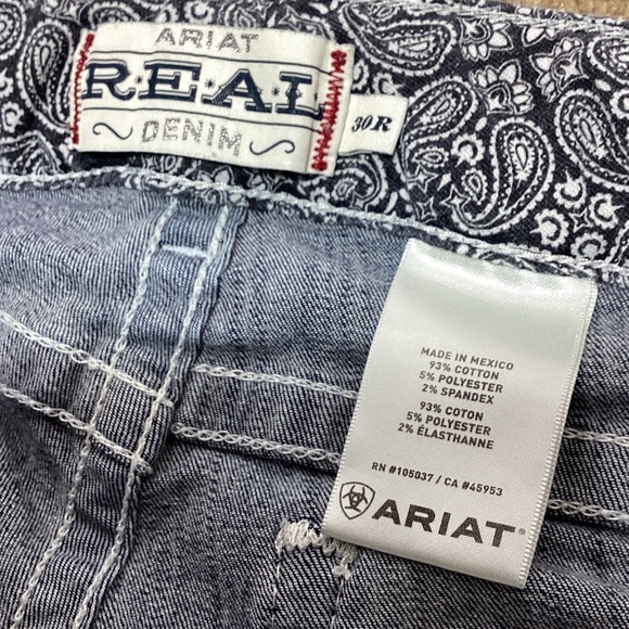 Ariat 30R Dark Blue Boot Cut Jeans - Picture 10 of 16